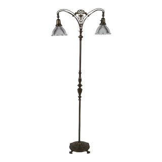 Antique Art Nouveau French Bronze Floor Lamp For Sale