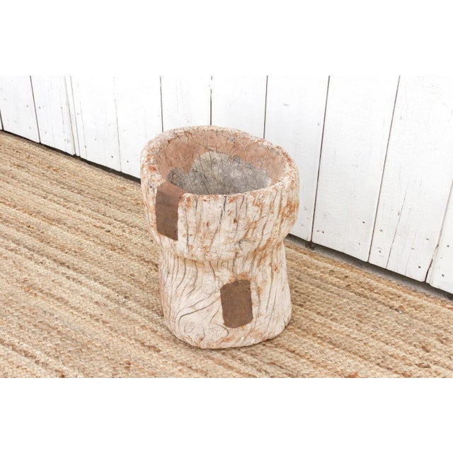 Oxidized Teak Indian Planter For Sale - Image 4 of 8