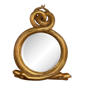 Rose Tarlow Melrose House Regency Style Giltwood Serpent Mirror