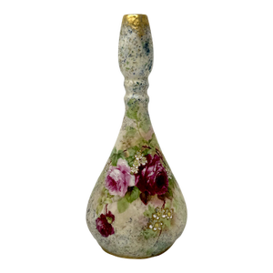 Antique Ernst Wahliss Ew Turn Vienna Roses Porcelain Vase, 8"