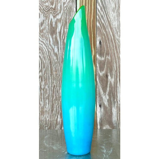 Mid 20th Century Vintage Art Glass Vase Signed Jacqueline Terpins For Sale - Image 5 of 6