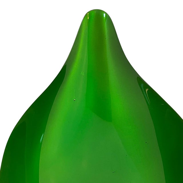 Reed & Barton Emerald Green Enamel Silverplate Pear Shaped Bowl Mid Century Modern For Sale - Image 14 of 15