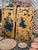 Pair of Hand Painted Blue Chinoiserie Chic Wall Hanging Giltwood Panels For Sale - Image 4 of 16