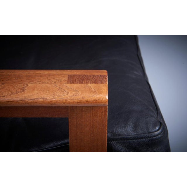 Black Leather Sofas & Side Table from Illum Wikkelso Capella, Denmark, 1960s, Set of 3 For Sale - Image 16 of 17
