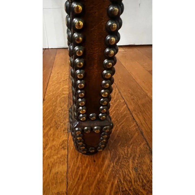 Maitland-Smith Tooled Leather Console Table For Sale - Image 10 of 11