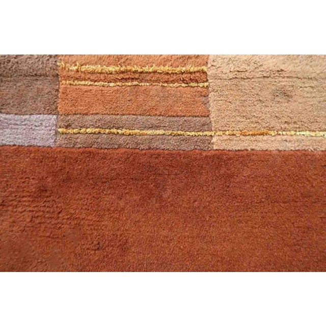 Textile 1970s Handmade Vintage Tibetan Khaden Rug 4' X 5.3' For Sale - Image 7 of 11