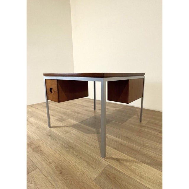 Mid-Century Modern Italian Double Center Desk, 1950s For Sale - Image 3 of 8