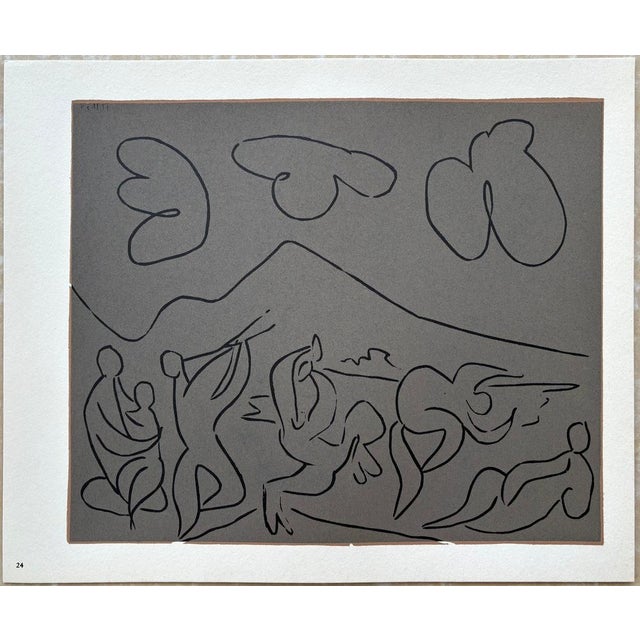 Pablo Picasso (1881-1973) Bacchanal with Mother and Child Colour Linocut on Vellum paper year 1962 sheet size: 317 x 383...