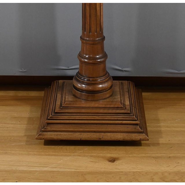Wood Louis XVI Style Walnut Column, 1920s For Sale - Image 7 of 11