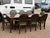 Dining Table and Dining Chairs in Green Leather, Set of 9 For Sale - Image 4 of 18