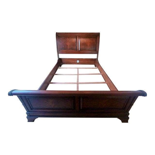 Ethan Allen Queen Somerset Mahogany Sleigh Bed Chairish