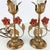 Pair Antique Vintage Victorian Tole Metal Flower Table Lamps Cast Base For Sale In Baltimore - Image 6 of 12
