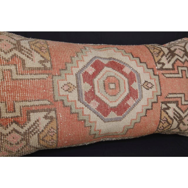 Handmade Decorative Oushak Rug Pillow Cushion Cover -16'' X 34'' For Sale - Image 12 of 13
