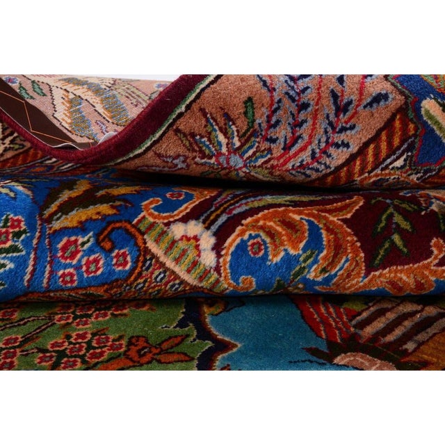 Blue Middle Eastern Kashmar Rug For Sale - Image 8 of 11