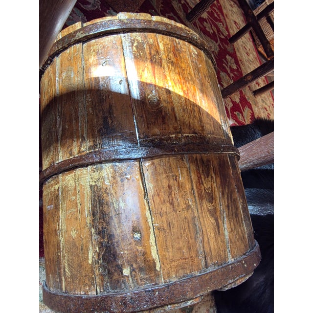 Rustic European Iron Strapped Bucket For Sale - Image 4 of 12