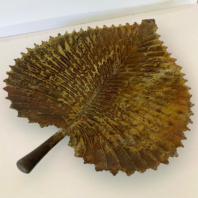 Beautiful bronze leaf centerpiece sculpture is handmade by a French artisan. Please see our additional listings of this...