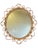 Magnificent oval rattan mirror from the 1950s. Handcrafted in the south of France.
