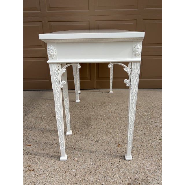 Late 20th Century White Lacquered Chippendale Console by Maitland-Smith For Sale - Image 14 of 15