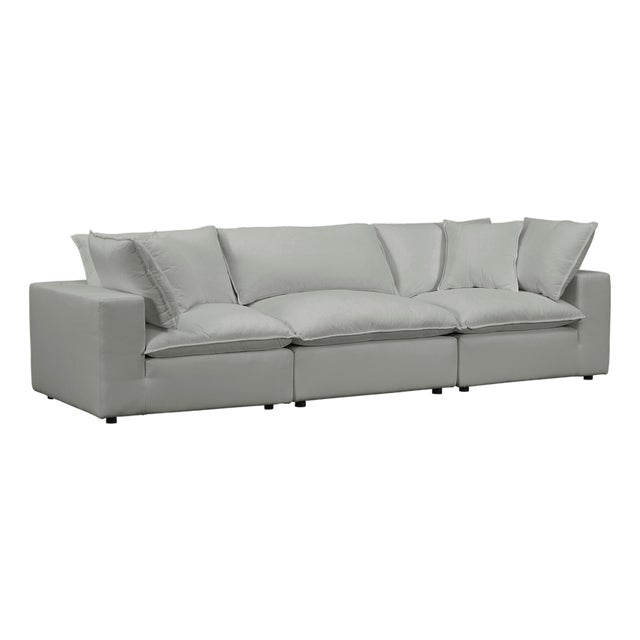 Cali Slate Performance Fabric Modular Sofa For Sale