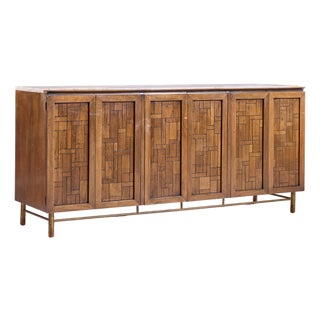 Bert England Mid Century Marble Top Credenza For Sale