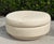 Vintage 42” Round Postmodern Upholstered Cocktail Ottoman With Down Feather Cushion For Sale In Naples, FL - Image 6 of 14