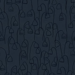 Baby Bells Wallpaper by Susan Hable in Black on Black For Sale