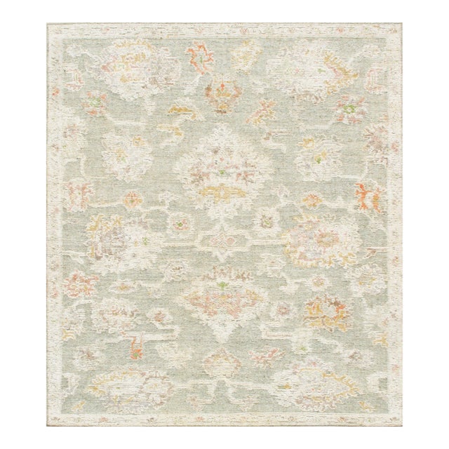Pasargad Home Oushak L. Green Wool Area Rug- 8' 7'' X 10' 0'' For Sale
