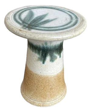 Folk Art 1950's Japan Stoneware Art Pottery Stand - Artist Signed
