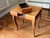 Small Leather Top, Cherry Coffee Table, Louie the XV Revival / Cabriole Legs / Gold Embossed Leather Top, Intricate Gold Marquetry, 1950-60’s For Sale - Image 9 of 12