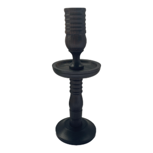 Vintage Ebony Hand Turned Candlestick