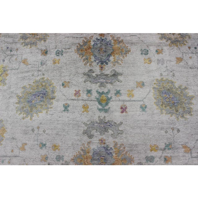 Keivan Woven Arts Turkish Oushak Rug in Gray Border 10'2 X 14' For Sale In Atlanta - Image 6 of 10