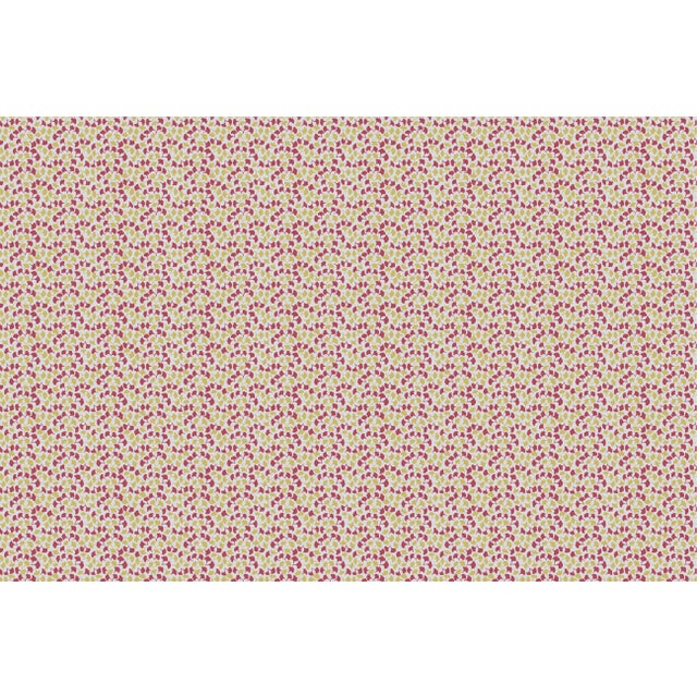 A 9.5" x 9.5" sample of Forest Glade Strawberry Care Instructions: Pure Solvants Dry Cleaning