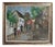 Roland Dubuc, Strollers in Montmartre, 1960s, Oil Painting on Canvas, Framed For Sale
