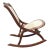 Early 20th Century Carved Walnut and Upholstered Folding Rocking Chair For Sale