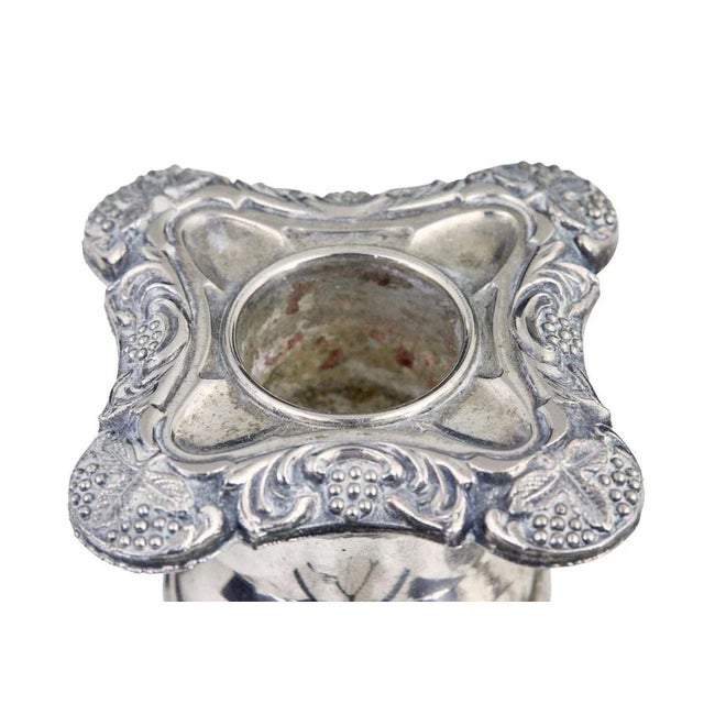 Silver-Plated Candlesticks, 1950s, Set of 2 For Sale - Image 3 of 6