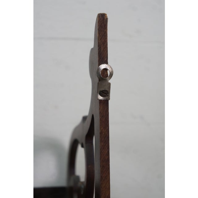 Mid 20th Century Chinese Chippendale Mahogany Fretwork Mirrored Hanging Curio Shelf Rack 24" For Sale - Image 13 of 17