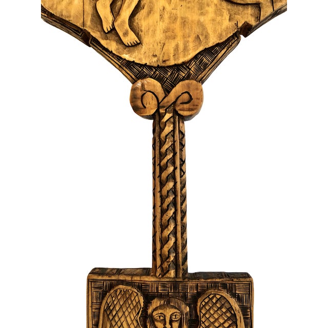 African Ethiopian Coptic Processional Blessing Cross For Sale - Image 3 of 10