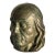 1970s Ben Franklin Faux Bronx Bust Head Sculpture For Sale