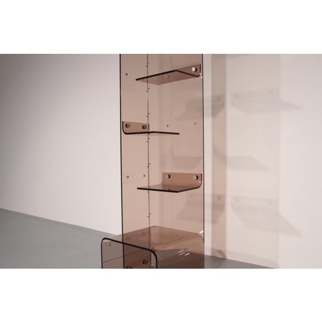 Space Age French Acrylic Glass Bookcase from Michel Dumas, 1970s For Sale - Image 3 of 12
