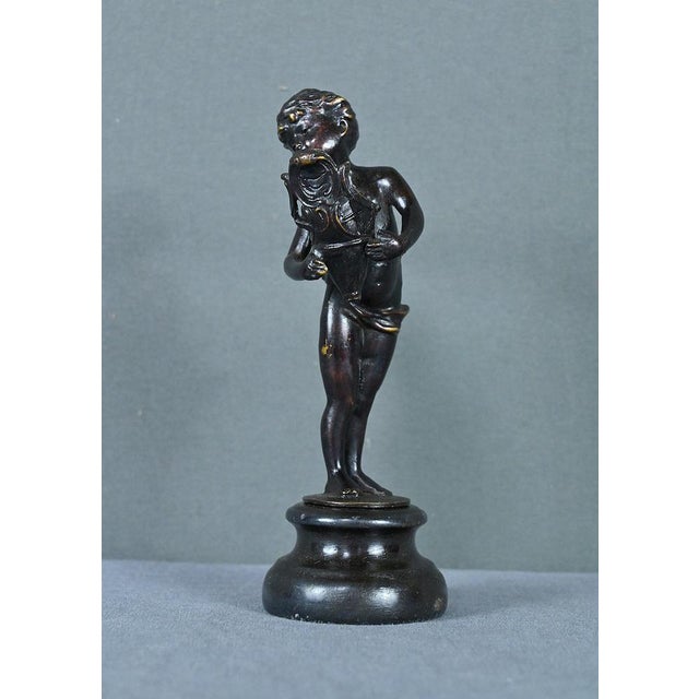Small Bronze of Young Girl with the Basket, Late 19th Century For Sale - Image 5 of 10