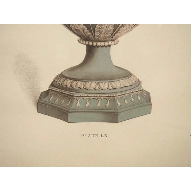 Black Pair of Framed Wedgwood Neoclassical Lithographs, Plate XII and LX For Sale - Image 8 of 12
