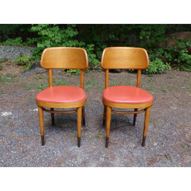Vintage Pair Thonet Mid Century Modern Bentwood Bistro Chairs For Sale - Image 9 of 12