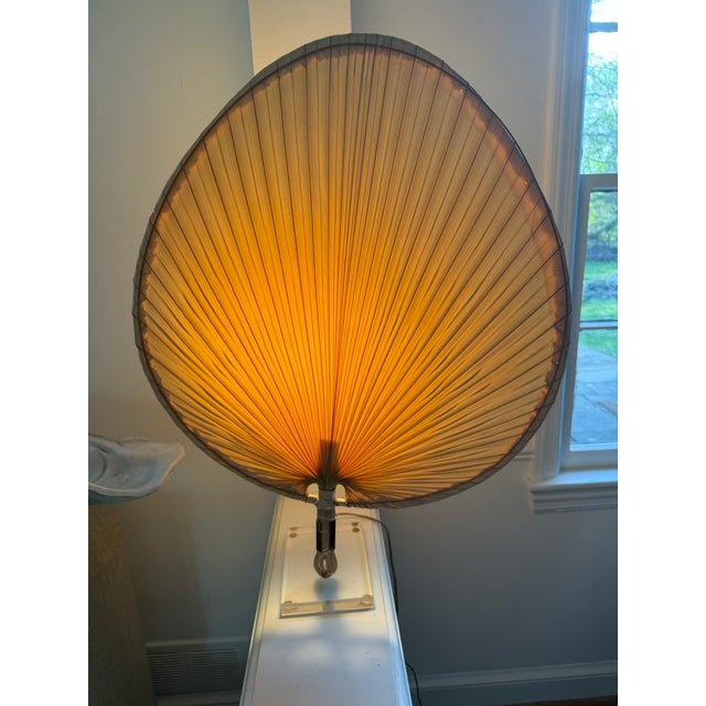 Ingo Maurer Ingo Maurer Attrib ''Uchiwa'' Bamboo Table Lamp For Sale - Image 4 of 12