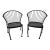 Signed 1950's Russell Woodward Metal Pinecrest Dining Chairs Set of 2 For Sale