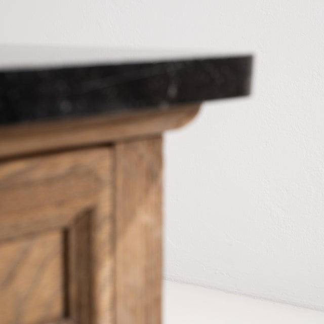 Early 20th Century Oak Louis Philippe Side Table With Marble Top For Sale - Image 11 of 17