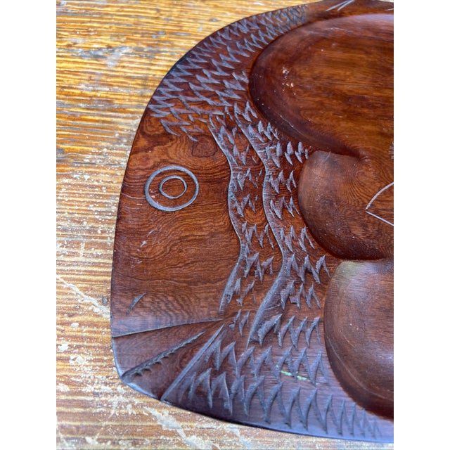Japanese Vintage Japanese Carved Fish Shaped Sushi Tray, Nikkō-San, Circa 1950’s For Sale - Image 3 of 17