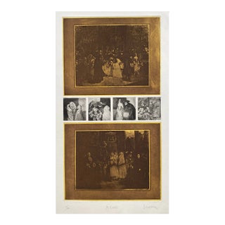 1972 Jennifer Dickson Il Ridotto Color Etching For Sale