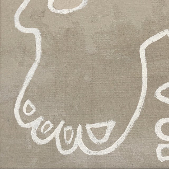 Make It Rain - Tall Colorful Abstract Organic Shape Art on Canvas Original Artwork by Rue Bootay For Sale - Image 4 of 9