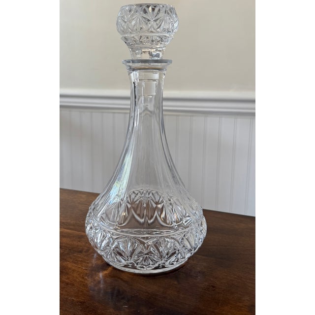 Glass Cristal De’ Flandre Decanter With Five Cristal D’ Arques Masquerade Glasses For Sale - Image 7 of 18