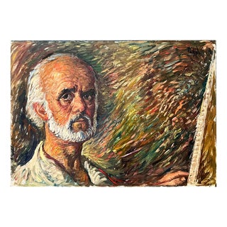 Vivaldo Martini, Self Portrait, Oil on Masonite For Sale